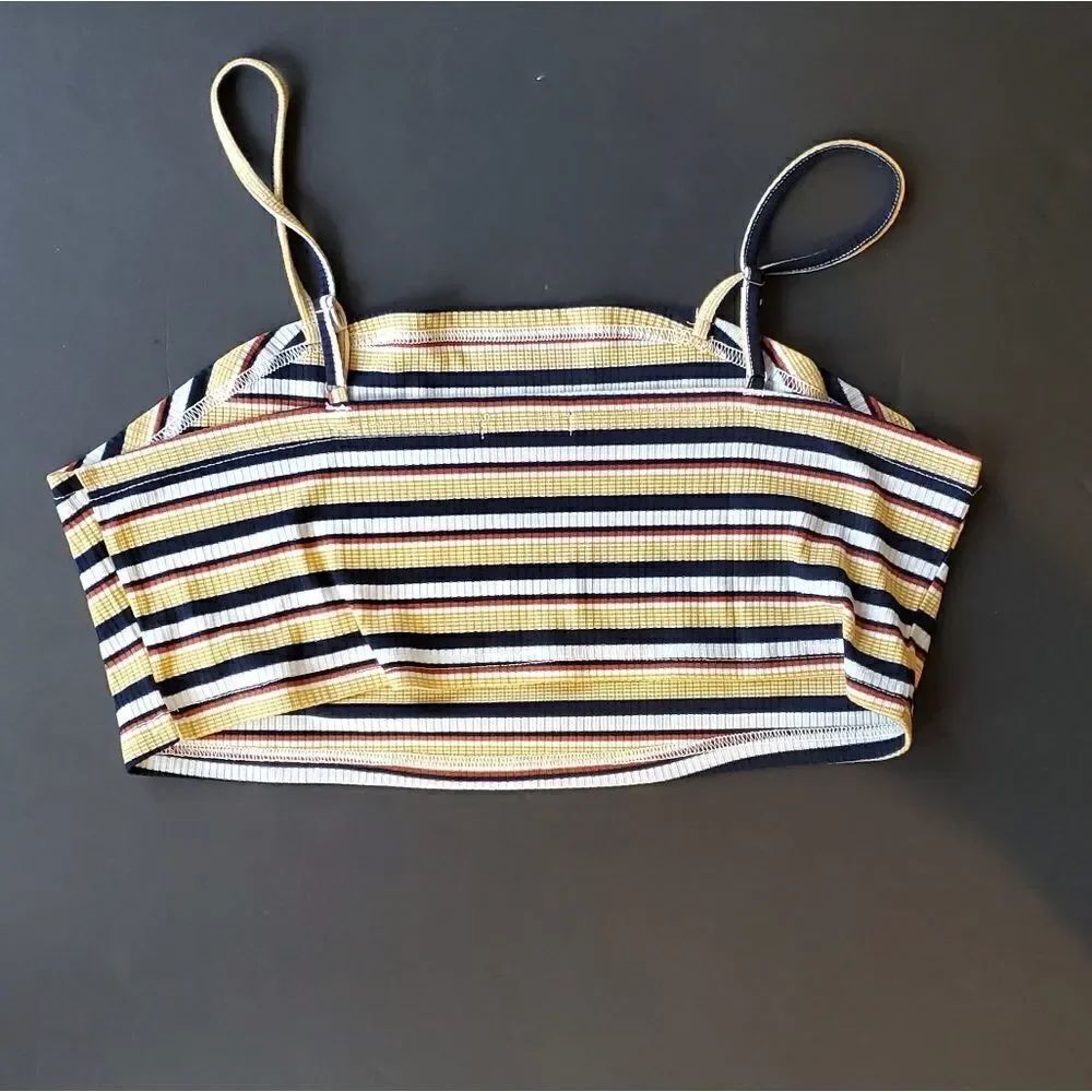 Shein Curve Striped Cropped Tank Top - Picture 6 of 10